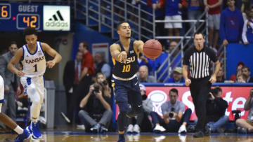 LAWRENCE, KANSAS - NOVEMBER 19: Patrick Good #10 of the East Tennessee State Buccaneers in action against the Kansas Jayhawks at Allen Fieldhouse on November 19, 2019 in Lawrence, Kansas. (Photo by Ed Zurga/Getty Images)