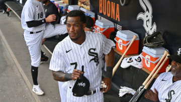 CHICAGO, IL - JULY 08: Tim Anderson #7 of the Chicago White Sox warms up before a game against the Detroit Tigers at Guaranteed Rate Field on July 8, 2022 in Chicago, Illinois. (Photo by Jamie Sabau/Getty Images)