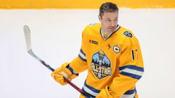 ASTANA, KAZAKHSTAN - JANUARY 13, 2018: Bobrov Division's Ilya Kovalchuk seen during the Master Show skills competition between the teams representing the Kontinental Hockey League's four divisions at Barys Arena, as part of the 2018 Week of Hockey Stars in Astana. Sergei Bobylev/TASS (Photo by Sergei Bobylev\TASS via Getty Images)