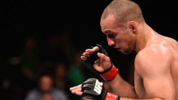 OTTAWA, ON - JUNE 18: Rory MacDonald of Canada circles Stephen Thompson of the United States in their welterweight bout during the UFC Fight Night event inside the TD Place Arena on June 18, 2016 in Ottawa, Ontario, Canada. (Photo by Jeff Bottari/Zuffa LLC/Zuffa LLC via Getty Images)