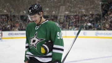 Jan 9, 2016; Dallas, TX, USA; Dallas Stars center Jason Spezza (90) skates off the ice during the third period against the Minnesota Wild at American Airlines Center. The Wild won 2-1. Mandatory Credit: Jerome Miron-USA TODAY Sports