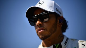 MELBOURNE, AUSTRALIA - MARCH 17: Lewis Hamilton of Great Britain and Mercedes GP on the drivers parade before the F1 Grand Prix of Australia at Melbourne Grand Prix Circuit on March 17, 2019 in Melbourne, Australia. (Photo by Clive Mason/Getty Images)