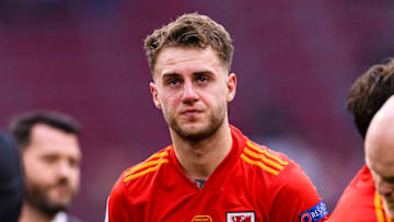 AMSTERDAM, NETHERLANDS - JUNE 26: Joe Rodon of Wales was crushed after been defeated by Denmark during the UEFA Euro 2020 Championship Round of 16 match between Wales and Denmark at Johan Cruijff Arena on June 26, 2021 in Amsterdam, Netherlands. (Photo by Marcio Machado/Eurasia Sport Images/Getty Images)
