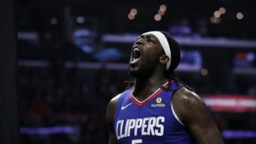 LOS ANGELES, CALIFORNIA - FEBRUARY 22: Montrezl Harrell #5 of the LA Clippers reacts during the fourth quarter in a game against the Sacramento Kings at Staples Center on February 22, 2020 in Los Angeles, California. The Kings won 112-103. NOTE TO USER: User expressly acknowledges and agrees that, by downloading and or using this Photograph, user is consenting to the terms and conditions of the Getty Images License Agreement. (Photo by Katelyn Mulcahy/Getty Images)