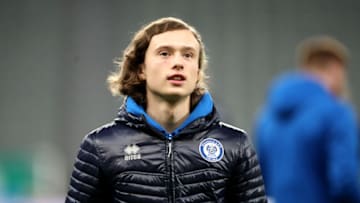 NEWCASTLE UPON TYNE, ENGLAND - JANUARY 14: Luke Matheson of Rochdale arrives during the FA Cup Third Round Replay match between Newcastle United and Rochdale at St. James Park on January 14, 2020 in Newcastle upon Tyne, England. (Photo by Ian MacNicol/Getty Images)