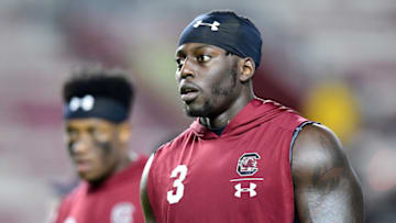 Javon Kinlaw #3 of the South Carolina Gamecocks. (Photo by Jacob Kupferman/Getty Images)