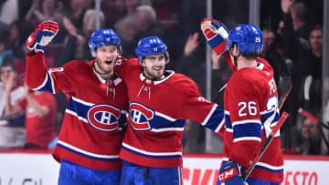 MONTREAL, QC - NOVEMBER 01: Montreal Canadiens Phillip Danault and Jeff Petry. (Photo by Minas Panagiotakis/Getty Images)