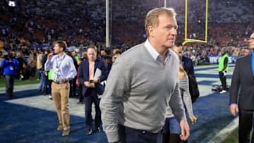 LOS ANGELES, CA - JANUARY 06: NFL Commissioner Rodger Goodell attends the NFC Wild Card Playoff Game between the Los Angeles Rams and the Atlanta Falcons at the Los Angeles Coliseum on January 6, 2018 in Los Angeles, California. (Photo by Sean M. Haffey/Getty Images)