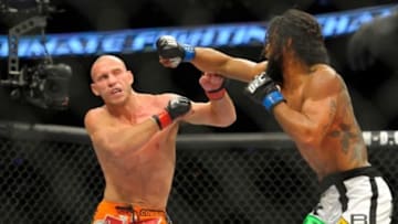 Jan 18, 2015; Boston, MA, USA; Benson Henderson after his match with Donald Cerrone (not pictured) at UFC Fight Night at TD Garden. Mandatory Credit: Bob DeChiara-USA TODAY Sports
