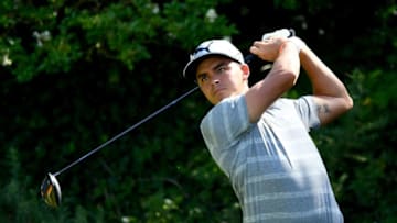 SOUTHPORT, ENGLAND - JULY 18: Rickie Fowler of the United States hits his tee shot on the 5th hole during a practice round prior to the 146th Open Championship at Royal Birkdale on July 18, 2017 in Southport, England. (Photo by Dan Mullan/Getty Images)