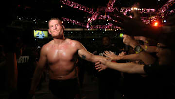 SAITAMA, JAPAN - SEPTEMBER 27: Josh Barnett of USA celebrates with fans after win over Roy Nelson of USA in their heavyweight bought during UFC Fight Night at Saitama Super Arena on September 27, 2015 in Saitama, Japan. (Photo by Ken Ishii/Getty Images)