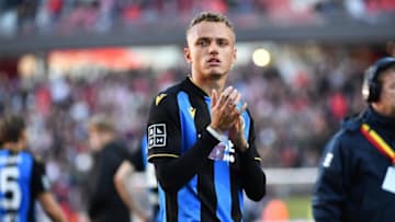 ANTWERPEN, BELGIUM - OCTOBER 24: Noa Lang of Club Brugge after the Jupiler Pro League match between Royal Antwerp FC and Club Brugge KV at Bosuilstadion on October 24, 2021 in Antwerpen, Antwerpen. (Photo by Maarten Straetemans/Isosport/MB Media/Getty Images)