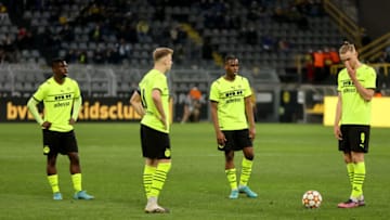 Borussia Dortmund U-19s were eliminated from the UEFA Youth League on Wednesday. (Photo by Christof Koepsel/Getty Images)