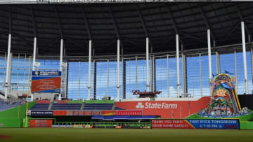Sep 11, 2016; Miami, FL, USA; A general view of Marlins Park after a game between the Los Angeles Dodgers and the Miami Marlins. Mandatory Credit: Steve Mitchell-USA TODAY Sports