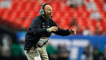 Dec 31, 2015; Atlanta, GA, USA; Florida State Seminoles defensive coordinator Charles Kelly coaches against the Houston Cougars in the second quarter in the 2015 Chick-fil-A Peach Bowl at the Georgia Dome. Mandatory Credit: Brett Davis-USA TODAY Sports