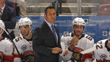 SUNRISE, FL - FEBRUARY 21: Florida Panthers Head coach Bob Boughner of the Florida Panthers looks on during third period action against the Carolina Hurricanes at the BB&T Center on February 21, 2019 in Sunrise, Florida. The Hurricanes defeated the Panthers 4-3. (Photo by Joel Auerbach/Getty Images)