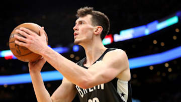 Brooklyn Nets Rodions Kurucs (Photo by Adam Glanzman/Getty Images)