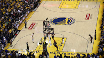 OAKLAND, CALIFORNIA - JUNE 05: A general view in the first half during Game Three of the 2019 NBA Finals between the Golden State Warriors and the Toronto Raptors at ORACLE Arena on June 05, 2019 in Oakland, California. NOTE TO USER: User expressly acknowledges and agrees that, by downloading and or using this photograph, User is consenting to the terms and conditions of the Getty Images License Agreement. (Photo by Ezra Shaw/Getty Images)