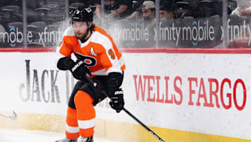 PHILADELPHIA, PENNSYLVANIA - MAY 10: Ivan Provorov #9 of the Philadelphia Flyers skates against the New Jersey Devils at the Wells Fargo Center on May 10, 2021 in Philadelphia, Pennsylvania. (Photo by Bruce Bennett/Getty Images)