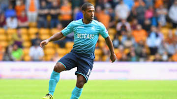 WOLVERHAMPTON, ENGLAND - JULY 30: Wayne Routledge of Swansea in action during the friendly match between Wolverhampton Wanderers and Swansea City at Molineux on July 30, 2016 in Wolverhampton, England. (Photo by Michael Regan/Getty Images)