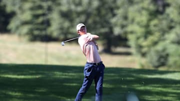 NORTON, MASSACHUSETTS - AUGUST 20: Maverick McNealy of the United States plays a second shot on the 13th hole during the first round of The Northern Trust at TPC Boston on August 20, 2020 in Norton, Massachusetts. (Photo by Rob Carr/Getty Images)