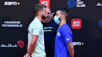 Calvin Kattar and Dan Ige (Photo by Jeff Bottari/Zuffa LLC via Getty Images)