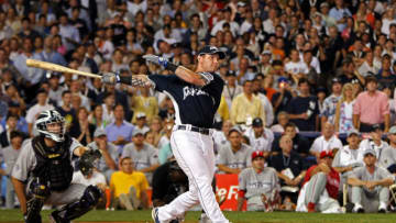 NEW YORK - JULY 14: Josh Hamilton of the Texas Rangers swings during the 2008 MLB All-Star State Farm Home Run Derby at Yankee Stadium on July 14, 2008 in the Bronx borough of New York City. (Photo by Nick Laham/Getty Images)