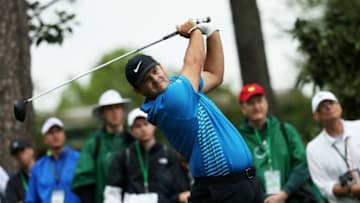 AUGUSTA, GA - APRIL 07: Patrick Reed of the United States plays his shot from the ninth tee during the third round of the 2018 Masters Tournament at Augusta National Golf Club on April 7, 2018 in Augusta, Georgia. (Photo by Patrick Smith/Getty Images)