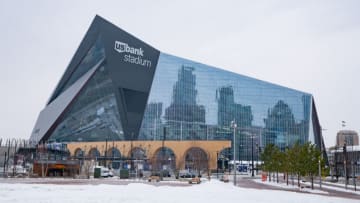MINNEAPOLIS, MN - DECEMBER 29: General view of the U.S. Bank Stadium, home of the Minnesota Vikings and Super Bowl LII on December 29, 2017 in Minneapolis, Minnesota. (Photo by AaronP/Bauer-Griffin/GC Images)