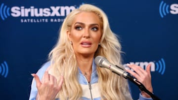 NEW YORK, NY - MARCH 21: TV personality Erika Jayne talks with SiriusXM host Jenny McCarthy during her 'Inner Circle' series on her SiriusXM Show 'The Jenny McCarthy Show' at SiriusXM studios on March 21, 2018 in New York City. (Photo by Astrid Stawiarz/Getty Images for SiriusXM)