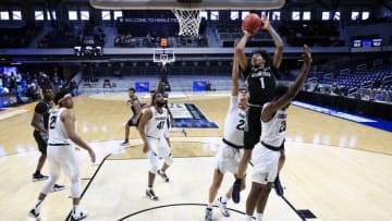 Jamorko Pickett #1 of the Georgetown Hoyas. (Photo by Andy Lyons/Getty Images)