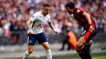 LONDON, ENGLAND - OCTOBER 14: Kieran Trippier of Tottenham Hotspur and Charlie Daniels of AFC Bournemouth during the Premier League match between Tottenham Hotspur and AFC Bournemouth at Wembley Stadium on October 14, 2017 in London, England. (Photo by Justin Setterfield/Getty Images)