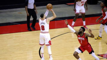 Zach LaVine, Chicago Bulls Mandatory Credit: Carmen Mandato/Pool Photo-USA TODAY Sports