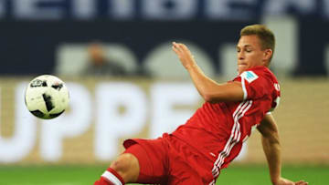 GELSENKIRCHEN, GERMANY - SEPTEMBER 09: Joshua Kimmich of Muenchen in action during the Bundesliga match between FC Schalke 04 and Bayern Muenchen at Veltins-Arena on September 9, 2016 in Gelsenkirchen, Germany. (Photo by Stuart Franklin/Bongarts/Getty Images)