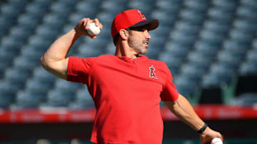 ANAHEIM, CA - JUNE 27: Manager Brad Ausmus #12 of the Los Angeles Angels throws batting practice before the game against the Oakland Athletics at Angel Stadium of Anaheim on June 27, 2019 in Anaheim, California. (Photo by Jayne Kamin-Oncea/Getty Images)