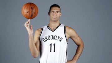 Sep 26, 2016; Brooklyn, NY, USA; Brooklyn Nets center Brook Lopez (11) poses for a portrait during media day at HSS Training Center. Mandatory Credit: Nicole Sweet-USA TODAY Sports
