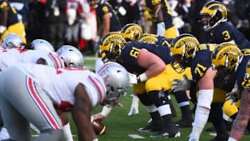 Nov 28, 2015; Ann Arbor, MI, USA; A general view of Michigan Stadium during the game between the Michigan Wolverines and the Ohio State Buckeyes. Mandatory Credit: Tim Fuller-USA TODAY Sports