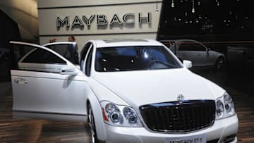 PARIS - SEPTEMBER 30: Picture of a Maybach 57S taken during a press day at the Paris Motor Show at Parc des expositions Porte de Versailles on September 30, 2010 in Paris, France. (Photo by Francois Durand/Getty Images)
