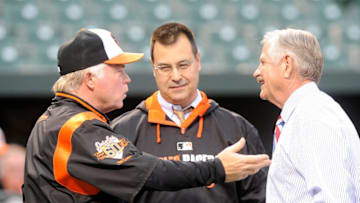 BALTIMORE, MD - APRIL 25: Manager Buck Showalter