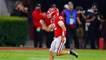 Stetson Bennett #13 of the Georgia Bulldogs (Photo by Todd Kirkland/Getty Images)