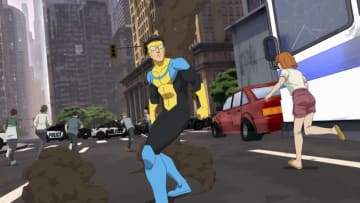 Invincible - Episode 102 - "Here Goes Nothing" -- Pictured: Steven Yeun (Mark Grayson) -- Credit: Courtesy of Amazon Studios