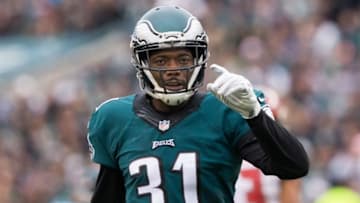 Nov 22, 2015; Philadelphia, PA, USA; Philadelphia Eagles cornerback Byron Maxwell (31) in a game against the Tampa Bay Buccaneers at Lincoln Financial Field. The Buccaneers won 45-17. Mandatory Credit: Bill Streicher-USA TODAY Sports