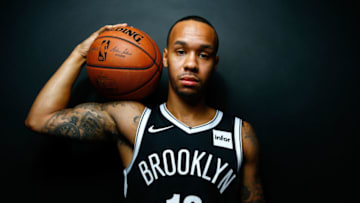NEW YORK, NY - SEPTEMBER 24: Shabazz Napier #13 of the Brooklyn Nets poses for a portrait during Media Day at the HSS Training Facility on September 24, 2018 in New York City. NOTE TO USER: User expressly acknowledges and agrees that, by downloading and or using this photograph, User is consenting to the terms and conditions of the Getty Images License Agreement. (Photo by Mike Stobe/Getty Images)