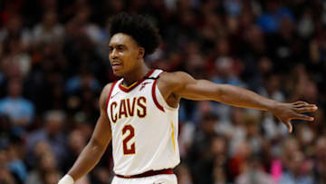 MIAMI, FLORIDA - FEBRUARY 22: Collin Sexton #2 of the Cleveland Cavaliers reacts against the Miami Heat during the first half at American Airlines Arena on February 22, 2020 in Miami, Florida. NOTE TO USER: User expressly acknowledges and agrees that, by downloading and/or using this photograph, user is consenting to the terms and conditions of the Getty Images License Agreement. (Photo by Michael Reaves/Getty Images)