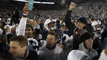 STATE COLLEGE, PA - OCTOBER 22: Penn State students rush the field after the Penn State Nittany Lions defeated the Ohio State Buckeyes 24-21 on October 22, 2016 at Beaver Stadium in State College, Pennsylvania. (Photo by Justin K. Aller/Getty Images)