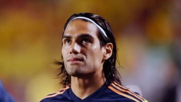 Sep 5, 2014; Miami Gardens, FL, USA; Columbia striker Falcao before a game against Brazil at Sun Life Stadium. Mandatory Credit: Robert Mayer-USA TODAY Sports