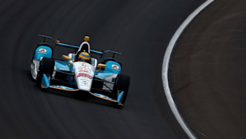 FORT WORTH, TX - JUNE 09: Gabby Chaves, driver of the #88 Harding Group Chevrolet, practices for the Verizon IndyCar Series Rainguard Water Sealers 600 at Texas Motor Speedway on June 9, 2017 in Fort Worth, Texas. (Photo by Sarah Crabill/Getty Images)