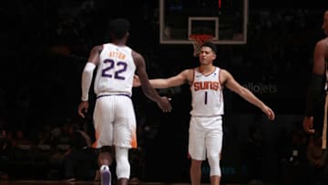 Phoenix Suns Deandre Ayton Devin Booker (Photo by Nathaniel S. Butler/NBAE via Getty Images)
