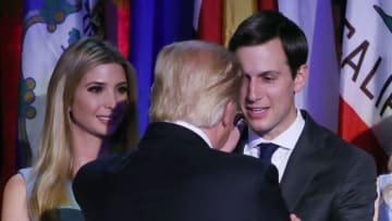 Donald Trump, Jared Kushner, and Ivanka Trump (Photo by Mark Wilson/Getty Images)