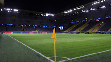 DORTMUND, GERMANY - DECEMBER 10: General view inside the stadium prior to the UEFA Champions League group F match between Borussia Dortmund and Slavia Praha at Signal Iduna Park on December 10, 2019 in Dortmund, Germany. (Photo by Lars Baron/Getty Images)